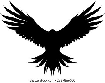 eagle illustration symbol. eagle silhouette.