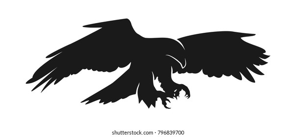 eagle illustration symbol. eagle silhouette.