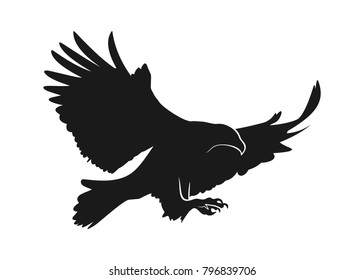 eagle illustration symbol. eagle silhouette.