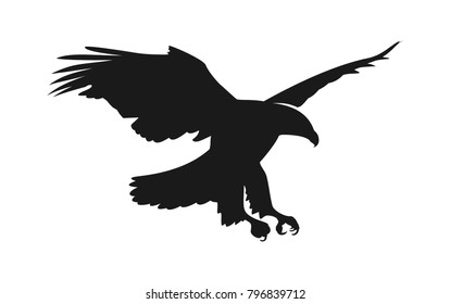 eagle illustration symbol. eagle silhouette.