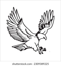eagle illustration symbol. eagle silhouette. eagle flying, black eagle image 