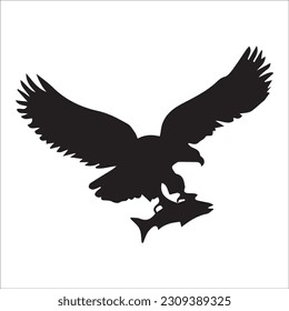 eagle illustration symbol. eagle silhouette. eagle flying, black eagle image 