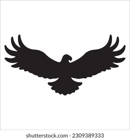 eagle illustration symbol. eagle silhouette. eagle flying, black eagle image 