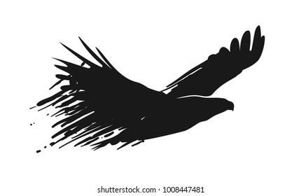 eagle illustration symbol. eagle silhouette with style.
