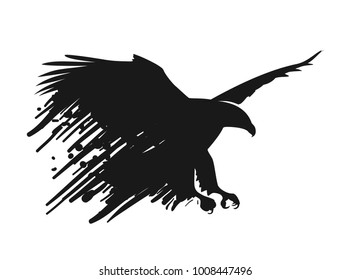 eagle illustration symbol. eagle silhouette with style.