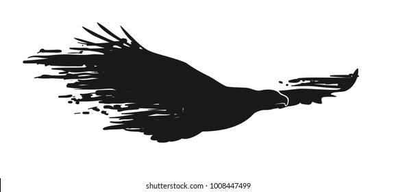 eagle illustration symbol. eagle silhouette with style.