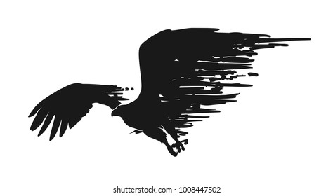 eagle illustration symbol. eagle silhouette with style.