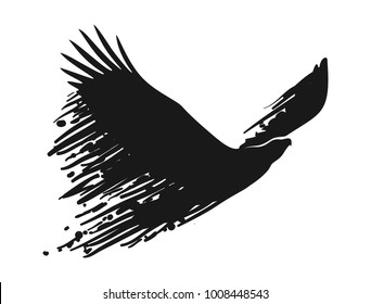 eagle illustration symbol. eagle silhouette with style.