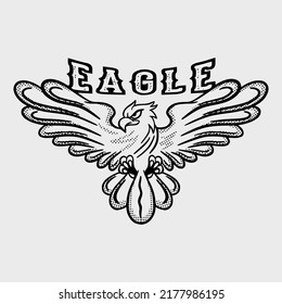 Eagle illustration for tshirt jacket hoodie can be used for stickers etc