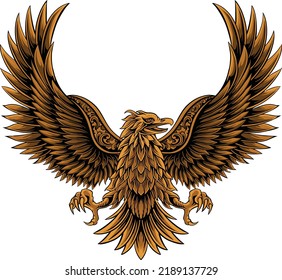 eagle illustration vector design that you can make as an icon element or logo