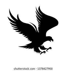 Eagle Emblem Isolated On White Vector Stock Vector (Royalty Free ...