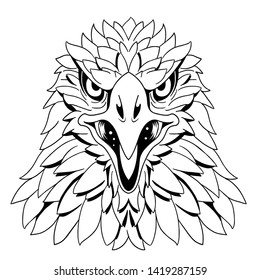 EAGLE INDEPENDENCE USA FLAG AMERICA VECTOR LINE