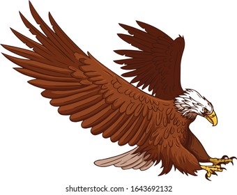 Bald Eagle Isolated On White This Stock Vector (Royalty Free ...