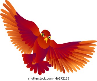 eagle isolated on white background, vector illustration