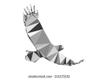 Eagle isolated on a white backgrounds, vector illustration