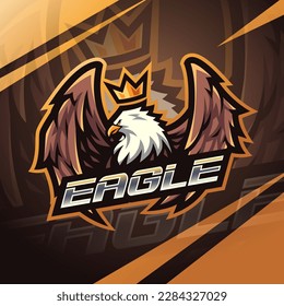 Eagle king esport mascot logo design