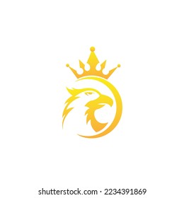Eagle king logo design template