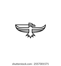 Eagle and knife logo design.