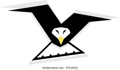 eagle landing in nest