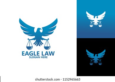 Eagle Law Logo Template Design Vector, Emblem, Design Concept, Creative Symbol, Icon