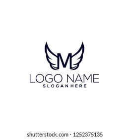 eagle letter m logo concept vector
