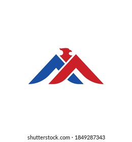 Eagle letter M logo template