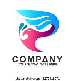 eagle letter P logo
