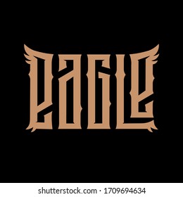 Eagle letterging in gothic style
