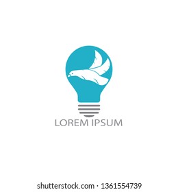 Eagle light bulb logo design. Creative idea concept design.