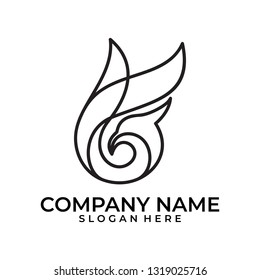 Eagle line art designs illustration vector template. Suitable for Creative Industry, Multimedia, entertainment, Educations, Shop, and any related business