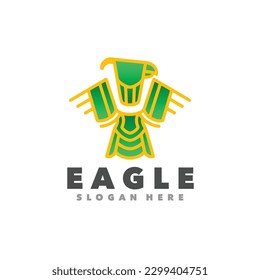 Eagle line art logo template