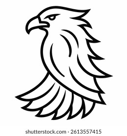 eagle line art on white background