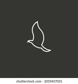 Eagle Line Art Simple Minimalist Logo Stock Vector (Royalty Free ...