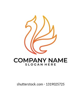 Eagle line color design illustration vector template. Suitable for Creative Industry, Multimedia, entertainment, Educations, Shop, and any related business