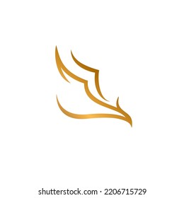 Eagle Line Logo, Phoenix Logo, Bird Line Logo Simple