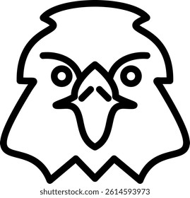 Eagle Line Vector Icon Design