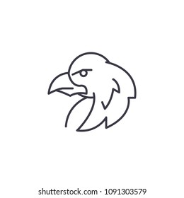 Eagle linear icon concept. Eagle line vector sign, symbol, illustration.