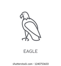 Eagle linear icon. Modern outline Eagle logo concept on white background from animals collection. Suitable for use on web apps, mobile apps and print media.