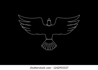 eagle liner iconisolated on black background