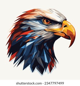 Eagle logo 3D vector illustration