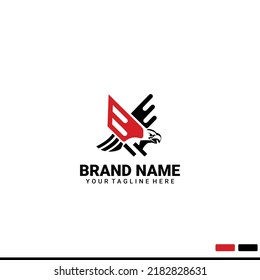 Eagle Logo abstract design vector Falcon Hawk bird Logotype icon