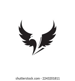 eagle logo abstract design vector illustration wings