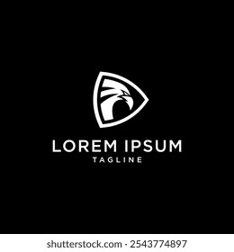 eagle logo abstract design vector template shield shape. Eagle security logo design inspiration.