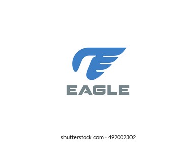 Eagle Logo abstract design vector template Negative space.
Falcon Hawk bird Logotype Flying Airlines concept icon