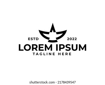 Eagle logo. Abstract monogram eagle logo premium vector
