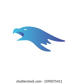 Eagle Logo with abstract shape template design
