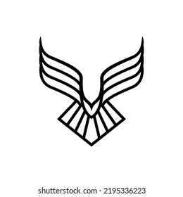 Eagle logo in abstract style