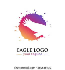 EAGLE LOGO. animal logo with gradation concept