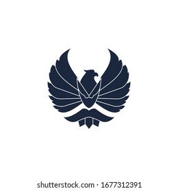 Eagle logo awesome bird design vector