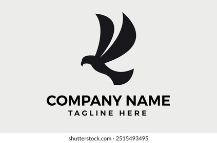 Eagle Logo Bird Abstract Vector Silhouette design style. Falcon Logotype Heraldic Emblem identity.
